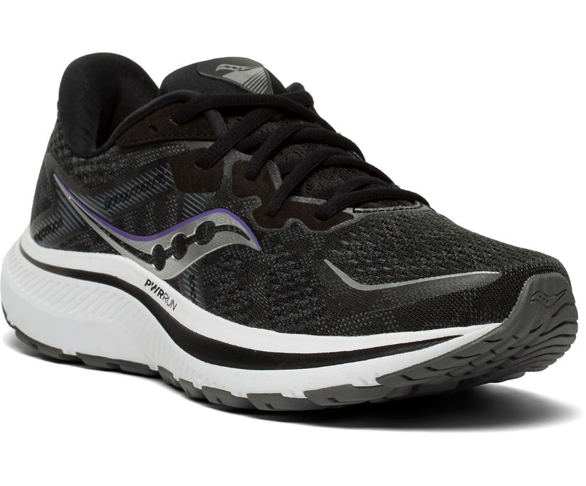 Saucony Omni 20 Wide Women's Running Shoes Black / White | AU 185EBCX